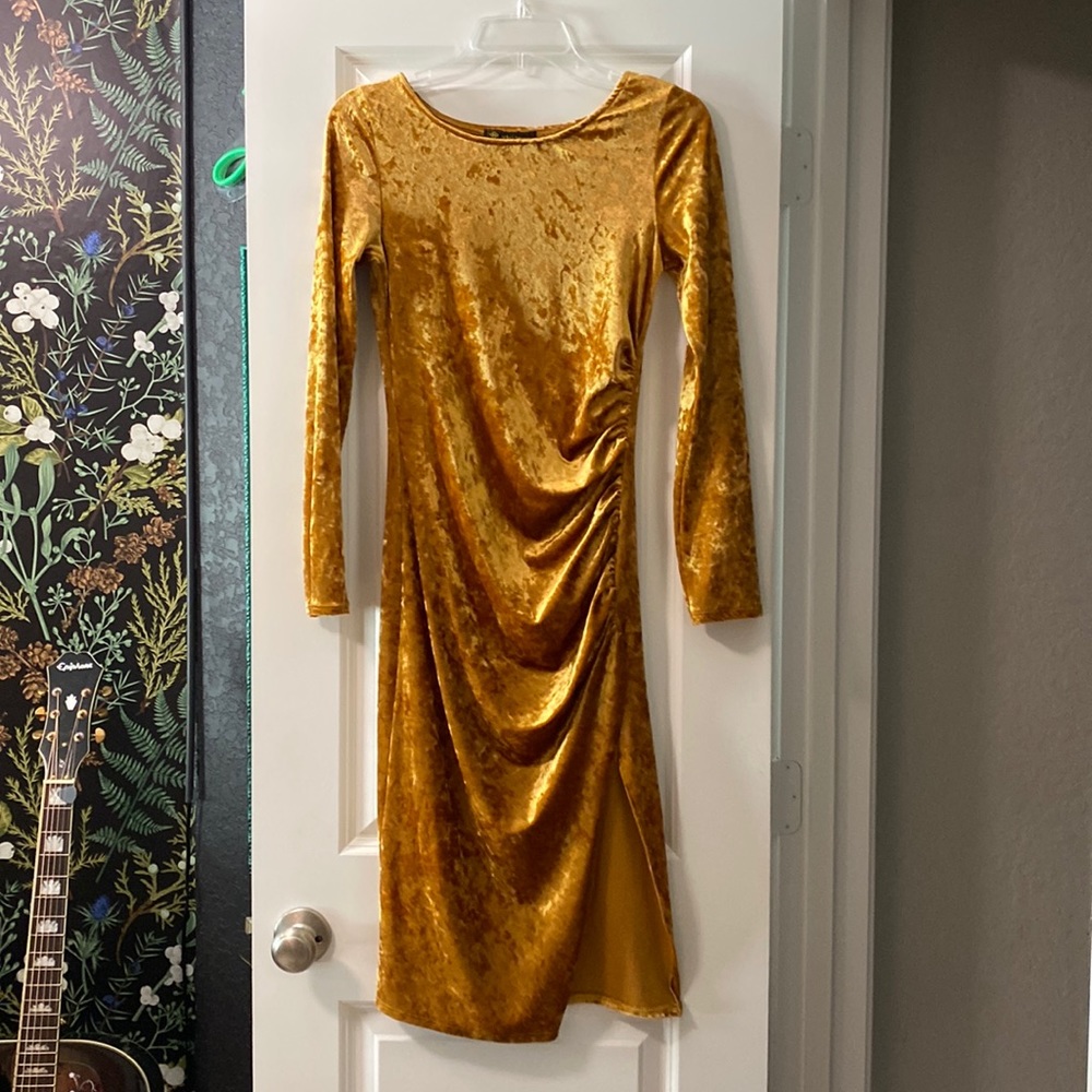 Medium honey velvet dress